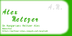 alex meltzer business card